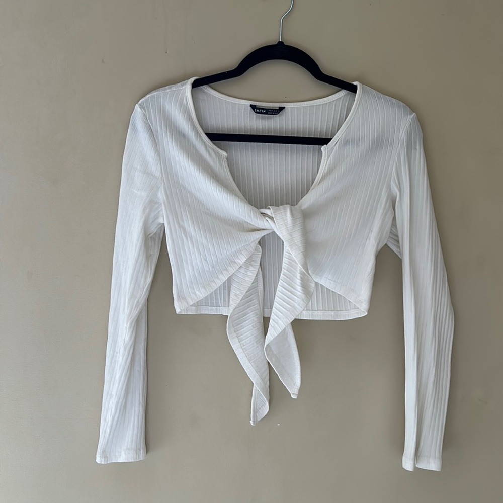 Long sleeve wrap top